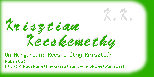 krisztian kecskemethy business card